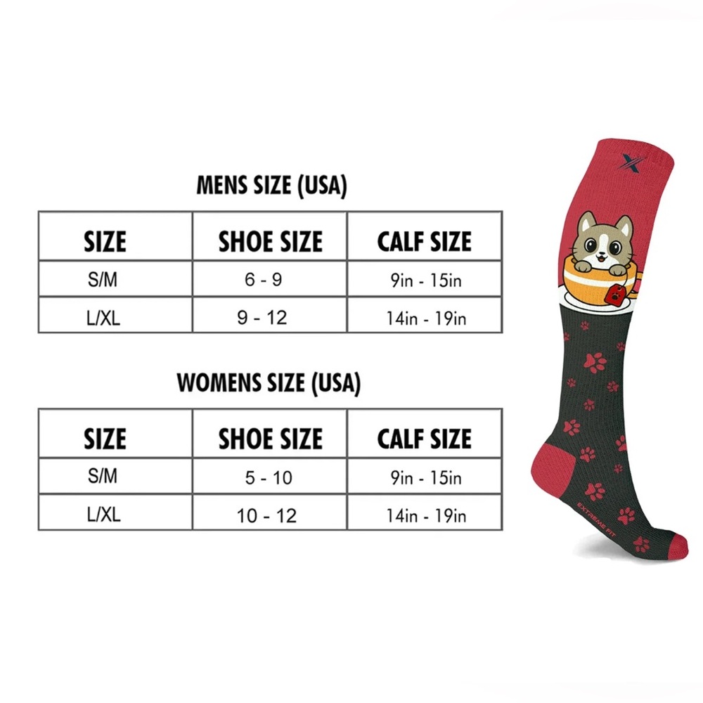 NEW IN PACKAGE EXTREME FIT knee High Compression socks size small medium